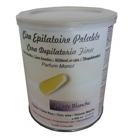Blanche - Pot 800 ml cire à épiler Pelable
