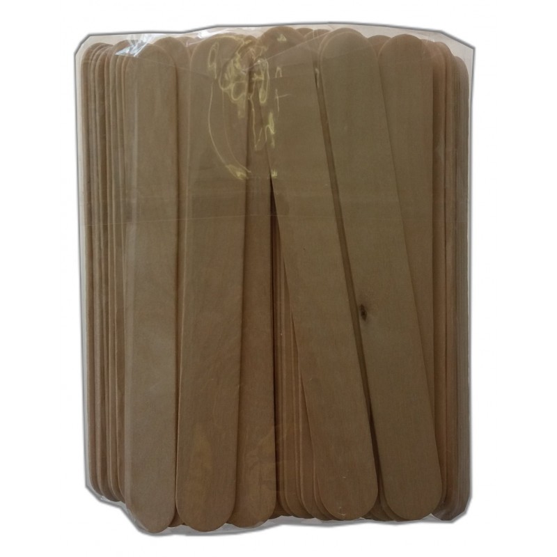 kentop 10 x Bois tiges pour travaux manuels spatules bois pour application de cire et pâte à sucre pour la distance cheveux 11,4 x 1,5 x 0,2 cm