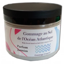 Sel de gommage de l'atlantique en pot pour soin cosmétique